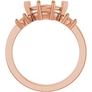 10K Rose Gold 9.5x5 mm Marquise Ring Mounting – image 4