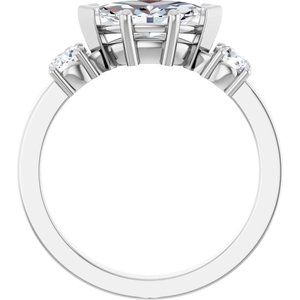 18K White Gold 9.5x5 mm Marquise Ring Mounting – image 3