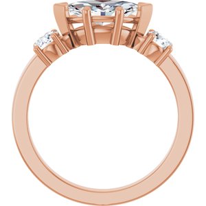 18K Rose Gold 9.5x5 mm Marquise Ring Mounting – image 3