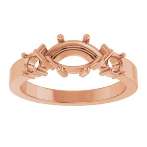 18K Rose Gold 9.5x5 mm Marquise Ring Mounting – image 6