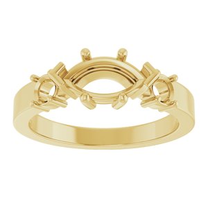 14K Yellow Gold 9.5x5 mm Marquise Ring Mounting – image 6