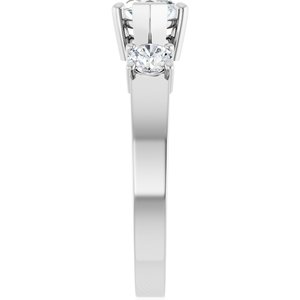 18K White Gold 9.5x5 mm Marquise Ring Mounting – image 7