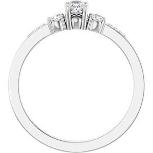 Continuum Sterling Silver 4.5x3 mm Pear Ring Mounting – image 3