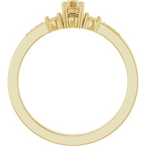 14K Yellow Gold 4.5x3 mm Pear Ring Mounting – image 4
