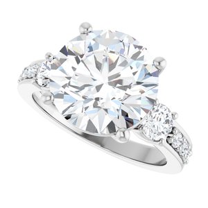 Sterling Silver 11 mm Round Ring Mounting – image 8