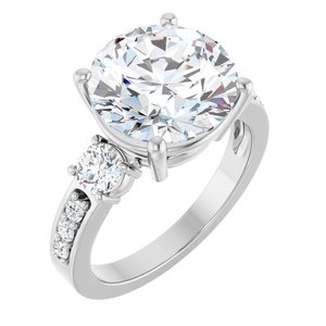 Continuum Sterling Silver 11 mm Round Ring Mounting