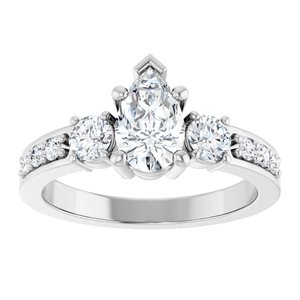 Continuum Sterling Silver 8x5 mm Pear Ring Mounting – image 5