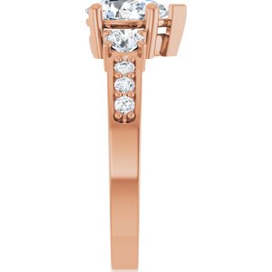14K Rose Gold 8x5 mm Pear Ring Mounting – image 7
