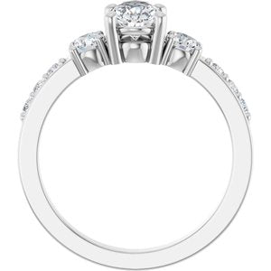 10K White Gold 8x5 mm Pear Ring Mounting – image 3