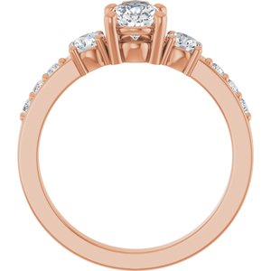 14K Rose Gold 8x5 mm Pear Ring Mounting – image 3