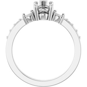 Continuum Sterling Silver 8x5 mm Pear Ring Mounting – image 4