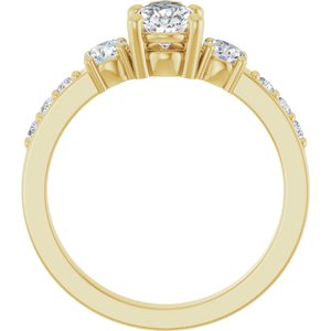 10K Yellow Gold 8x5 mm Pear Ring Mounting – image 3