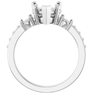 Continuum Sterling Silver 8x8 mm Heart Ring Mounting – image 4