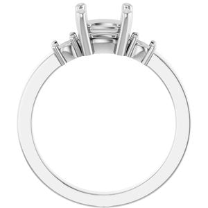 Platinum 6.5x6.5 mm Cushion Ring Mounting – image 4