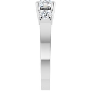 Platinum 7x5 mm Elongated Cushion Ring Mounting – image 7