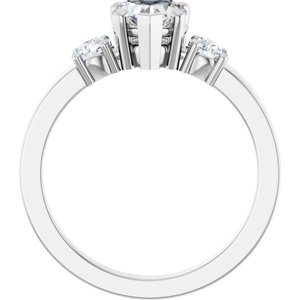 Continuum Sterling Silver 6x6 mm Heart Ring Mounting – image 3