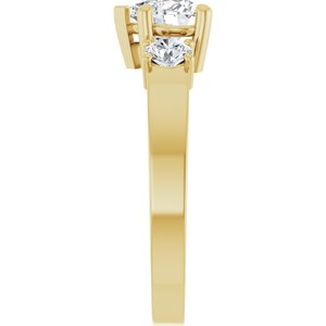 10K Yellow Gold 6x6 mm Heart Ring Mounting – image 7
