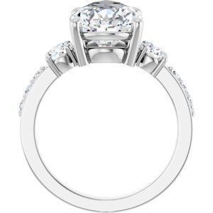 Platinum 14x9 mm Pear Ring Mounting – image 3