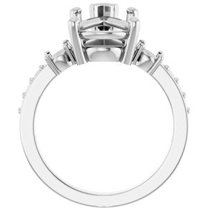 Sterling Silver 14x9 mm Pear Ring Mounting – image 4
