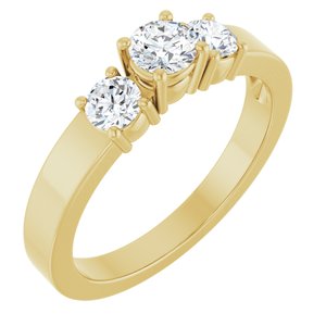 14K Yellow Gold 4.1 mm Round Ring Mounting