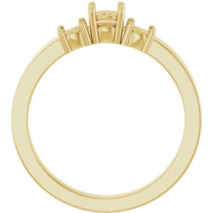 14K Yellow Gold 4.1 mm Round Ring Mounting – image 4