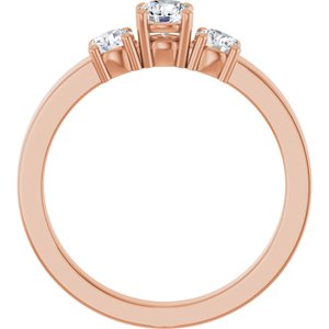 14K Rose Gold 4.1 mm Round Ring Mounting – image 3