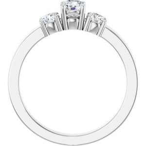 14K X1 White Gold 4.1 mm Round Ring Mounting – image 3