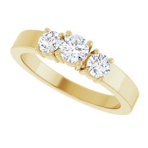 14K Yellow Gold 4.1 mm Round Ring Mounting – image 8