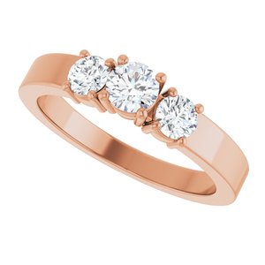 14K Rose Gold 4.1 mm Round Ring Mounting – image 8