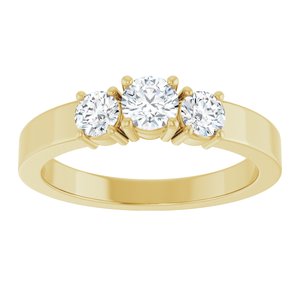 14K Yellow Gold 4.1 mm Round Ring Mounting – image 5