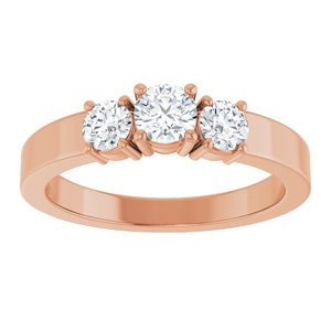 14K Rose Gold 4.1 mm Round Ring Mounting – image 5