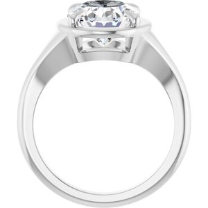 Sterling Silver 11x9 mm Oval Ring Mounting – image 3