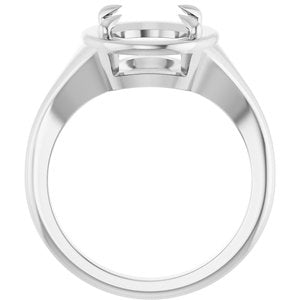 Sterling Silver 11x9 mm Oval Ring Mounting – image 4