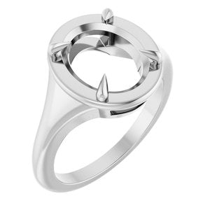 Continuum Sterling Silver 11x9 mm Oval Ring Mounting – image 2
