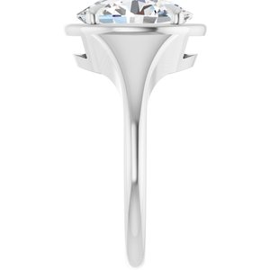 Platinum 11x9 mm Oval Ring Mounting – image 7