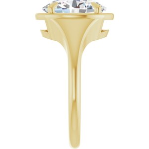 14K Yellow Gold 11x9 mm Oval Ring Mounting – image 7
