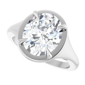 Sterling Silver 11x9 mm Oval Ring Mounting – image 8