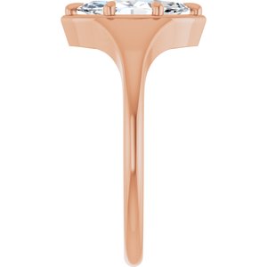 10K Rose Gold 10x5 mm Marquise Ring Mounting – image 7