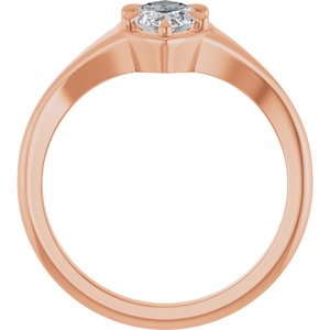 14K Rose Gold 10x5 mm Marquise Ring Mounting – image 3