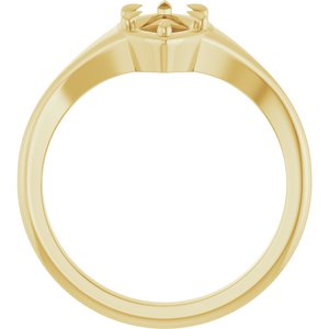 14K Yellow Gold 10x5 mm Marquise Ring Mounting – image 4