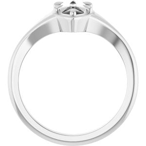 10K White Gold 10x5 mm Marquise Ring Mounting – image 4