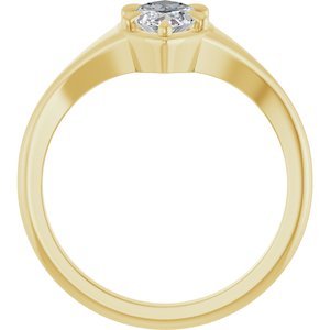 14K Yellow Gold 10x5 mm Marquise Ring Mounting – image 3