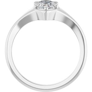 14K X1 White Gold 10x5 mm Marquise Ring Mounting – image 3