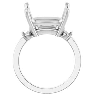 Platinum 12x12 mm Square Ring Mounting – image 4