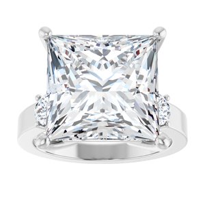 Platinum 12x12 mm Square Ring Mounting – image 5
