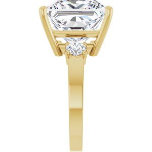 10K Yellow Gold 12x12 mm Square Ring Mounting – image 7