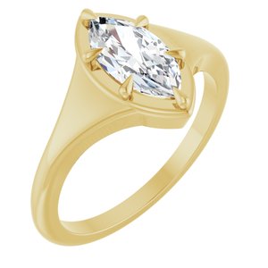14K Yellow Gold 10x5 mm Marquise Ring Mounting