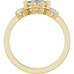 10K Yellow Gold 7x3.5 mm Marquise Ring Mounting – image 3