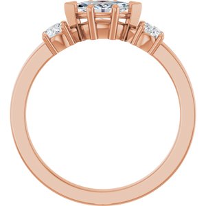 14K Rose Gold 7x3.5 mm Marquise Ring Mounting – image 3