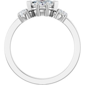 18K White Gold 7x3.5 mm Marquise Ring Mounting – image 3